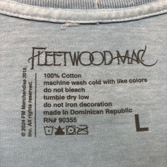 Fleetwood Mac Rumors Tour Vtg Wash blue T-shirt size Large - Picture 4 of 4